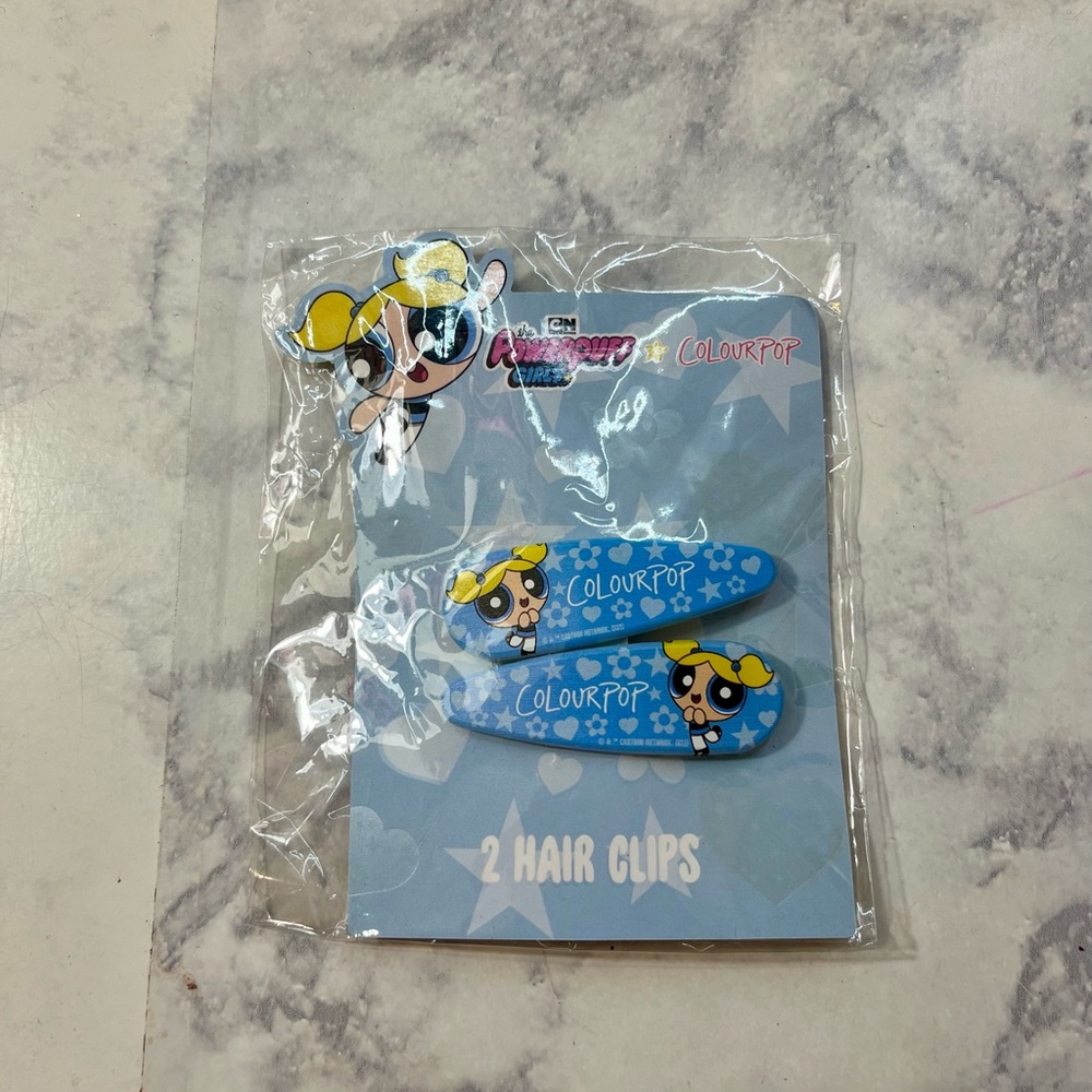 Colourpop x CN The Powerpuff girls “Bubbles” Hairclips x2